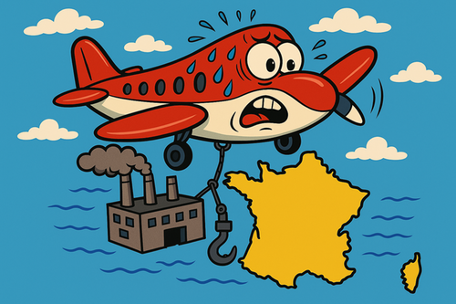Avion portant une usine